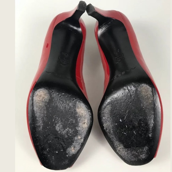 Via Spiga Frankie Scarlet RED Patent PeepToe Pump - Picture 8 of 8